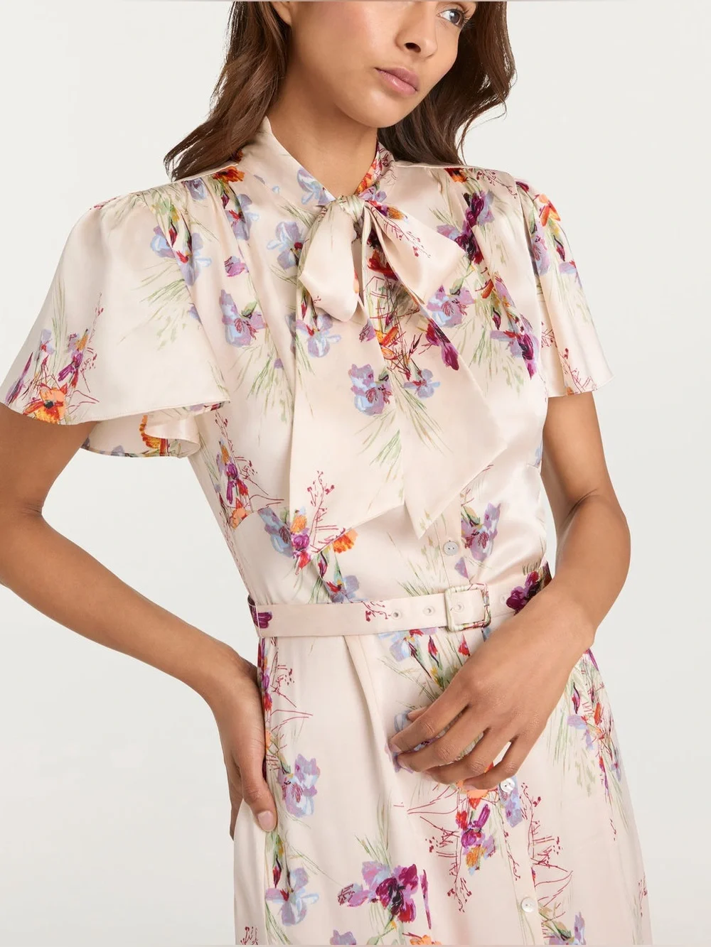 Cinq à Sept Iris Bouquet Willow Dress Oatmilk Multi Floral NWT Size 10 - Picture 6 of 9